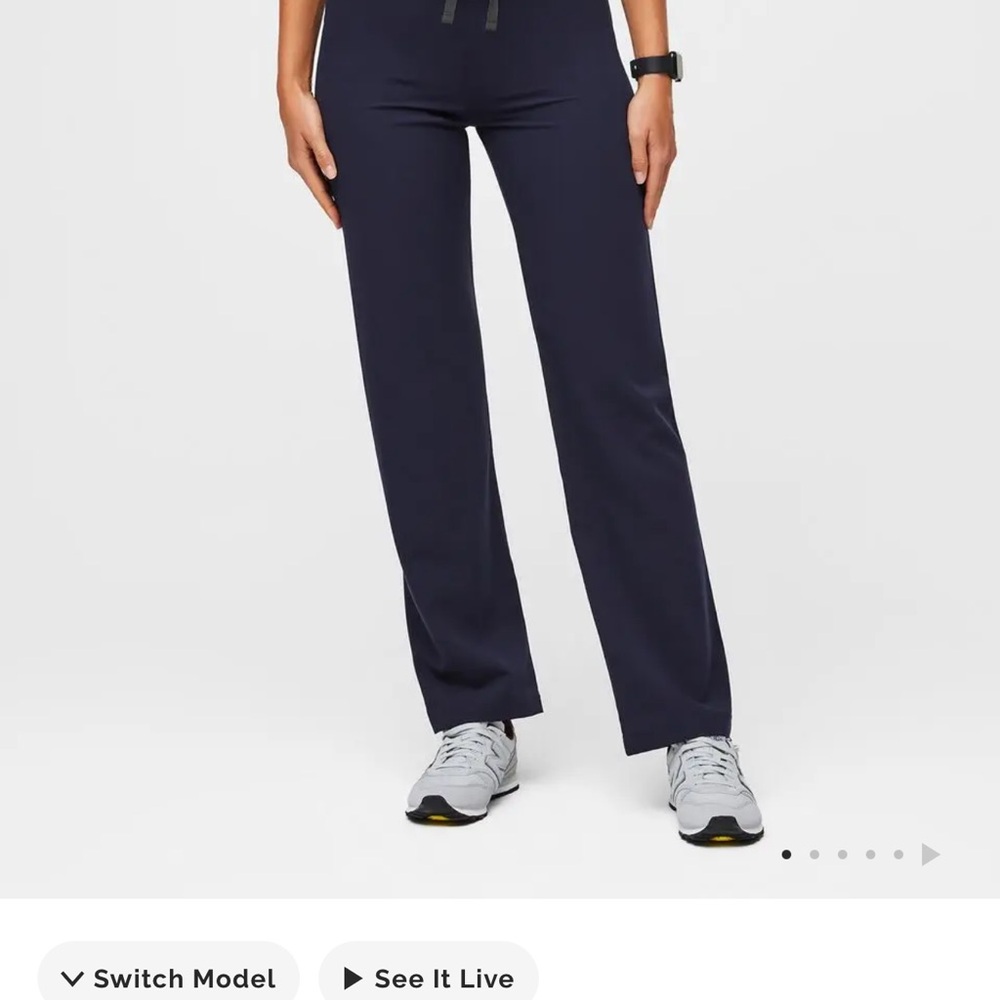 Navy Livingston Basic Scrub Pants